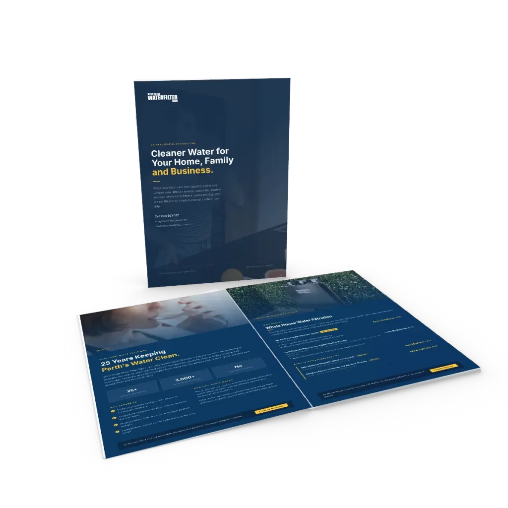 west coast water filter man pricing guide mockup